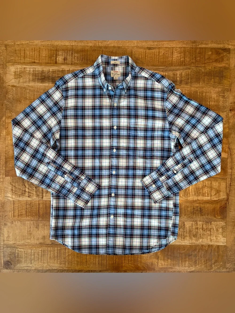 J. Crew Broken-In Plaid Oxford Button Down Shirt